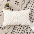 Axyaa Ivory Loop Tufted Cotton Cushion Cover for Home Decor