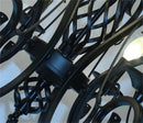 Axyaa Classic Vintage Black White Iron Chandelier 6/8 Lights E14 Bulb Home Ceiling Lamp