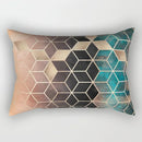 Axyaa Rectangle Lumbar Cushion Cover for Home Sofa Decoration