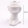Axyaa Ceramic Little Man Statue Flower Pot Vase Home Decor Craft