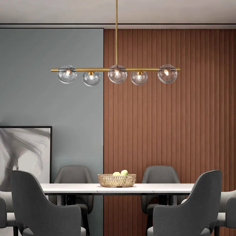 Axya Brass LED Pendant Lights - Modern Indoor Lighting for Home Decor