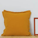 Axyaa Fringed Cotton Linen Cushion Cover 50x50cm Solid Pillow for Home Decor