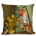 Van Gogh Self Portrait Cushion Cover by Axyaa - Home Decor