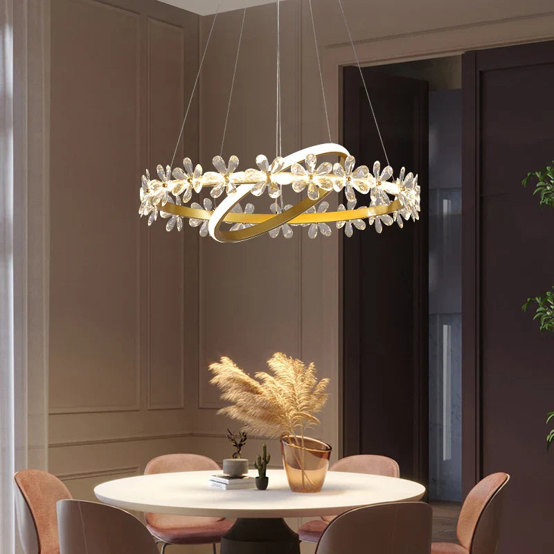 Nordic Flower Chandelier - Axyaa Modern Pendant Lights for Kitchen, Dining, Bedroom