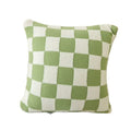 Axyaa Checkered Flocking Cushion Cover for Home Decoration
