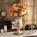 Axyaa European Resin Vase with Dried Flowers - Home Decor Ornaments