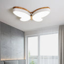Axyaa Led Butterfly Chandelier for Kids Room-Bedroom, Modern Wood Ceiling Light