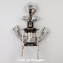 Axyaa Retro Vintage Wooden Glass Wall Lamp
