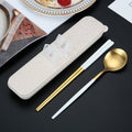 Axyaa Stainless Steel Cutlery Set with Box - Portable Dinnerware Kit