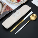 Axyaa Stainless Steel Cutlery Set with Box - Portable Dinnerware Kit