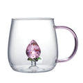 Axyaa 3D Animal Glass Mug: Fun Novelty Cup for Coffee, Tea, Milk - 400ml