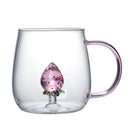 Axyaa 3D Animal Glass Mug: Fun Novelty Cup for Coffee, Tea, Milk - 400ml