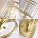 Axyaa Crystal Wall Lamp: Elegant Indoor LED Lighting in European Style