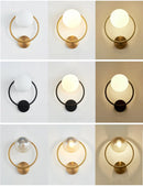 Axyaa Black Brass Wall Lamp: Nordic Post-modern Luxury Indoor LED Light