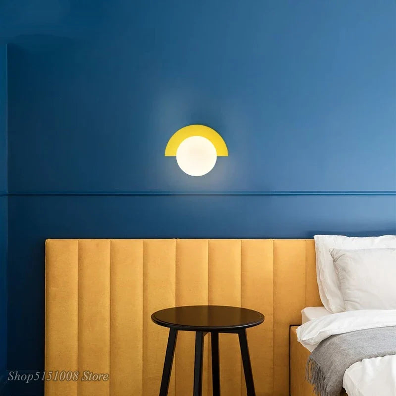 Axyaa Nordic Bedside Wall Lamp - Modern Minimalist Art Light for Luxury Living Room
