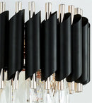 Axyaa Crystal Wall Lamp Iron Body, Crystal Pendants, LED Light Fixture for Living Room