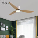 Axya Modern LED Ceiling Fan Light with Remote Control for Bedroom and Home - 220V
