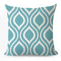 Axyaa Blue Geometric Cotton Linen Pillow Cover for Luxury Home Decor