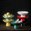 Axya Ceramic Refreshment Tray with Tall Feet