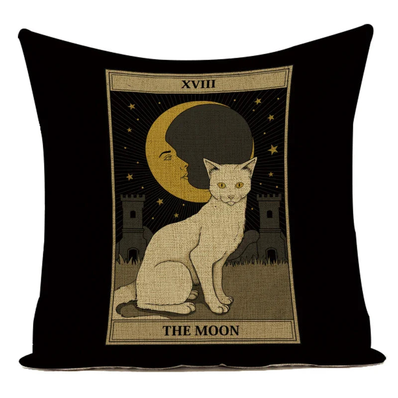 Axyaa Retro Pet Pattern Cushion Cover - Decorative Sofa Linen Pillow Case