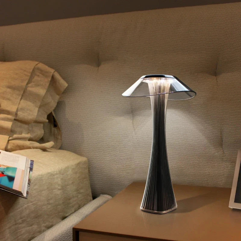 Axyaa Crystal Diamond Touch Table Lamp - USB Charging Night Light