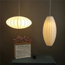 Axya White Silk Pendant Light: Modern Nordic Living Room Decor, Cafe Hanging Lamp