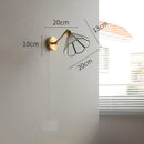 Axyaa Green Glass LED Wall Lights with Pull Chain Switch, Up and Down Adjustable