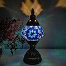 Axyaa Vintage Mosaic Table Lamp - USB Rechargeable Handcrafted Glass Night Light