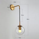 Axyaa Loft Glass Ball Wall Lamps Retro Antique Indoor Lighting