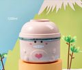 Axyaa Cute Duck Stainless Steel Ramen Bowl, Double-layer Kitchen Tableware