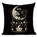 Axyaa Mexico Skull Decor Pillow Cover - Black Tarot Horror Ghost Home Decor