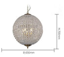 Axyaa Crystal LED Chandelier - Elegant Round Design for Home Lighting Fixtures