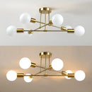 Axyaa Iron Industrial Ceiling LED Lights. Minimalist Home Decoration for Living Room and Dining Room.