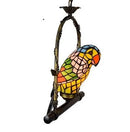 Axyaa Tiffany Style Parrot Lamp: Colorful Stained Glass Chandelier for Dining Room