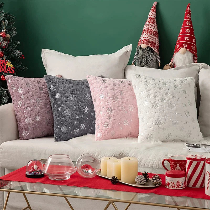 Axyaa Christmas Pillow: 18x18 Nordic Home Decorative Plush Cushion
