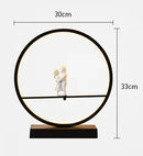 Axyaa Angel Doll Table Lamp: Romantic Couple Desk Lamp for Modern Home Decor