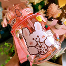 Axyaa Kawaii Jumbo Bear Water Bottle for Kids - Cute & Portable with Straw