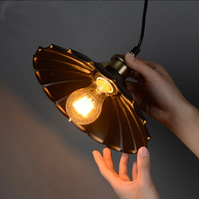 Axyaa Retro Industrial Pendant Lights - Vintage Loft Bar Lampshade, Living Dinning Room Hanging Lamp