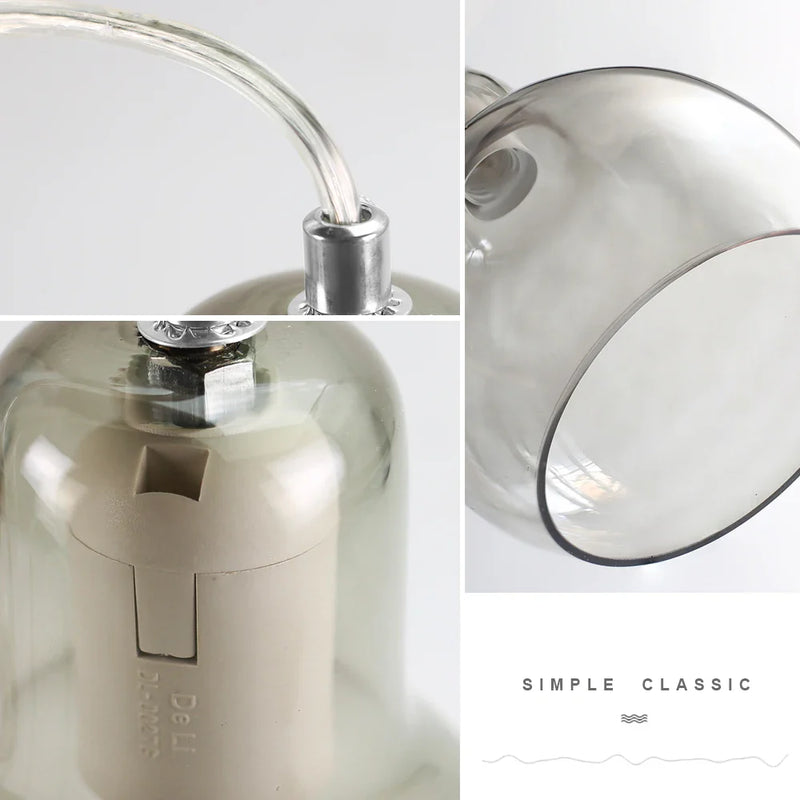 Modern Nordic Glass Pendant Light by Axyaa - E27 LED Hanging Lamp for Indoor Decoration