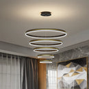 Axyaa Modern Art Loft Chandelier for Living Room, Kitchen, Hallway - Circle Pendant Lighting