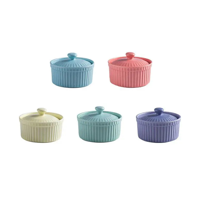 Axya Ceramic Dessert Bowl Set for Baking, Souffle, Pudding, Ice Cream, and Yogurt