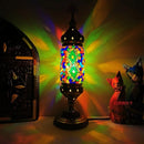 Axyaa Vintage Turkish Mosaic Table Lamp Handcrafted Glass Night Light