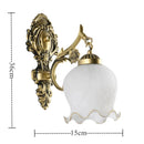 Axyaa Vintage Glass Wall Lamp Retro E27 Antique Bedroom Sconce