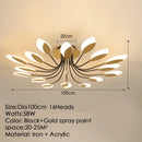Axyaa Flower Chandelier LED with Remote Control for Living Room Bedroom Dining Area