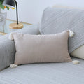 Axyaa Boho Tassled Cushion Cover in Beige/Grey/Blue/Yellow, 30x50cm/45x45cm
