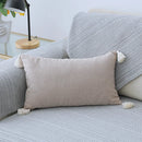 Axyaa Boho Tassled Cushion Cover in Beige/Grey/Blue/Yellow, 30x50cm/45x45cm