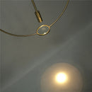 Axya Modern Golden Ring Pendant Light: Stylish Nordic LED Lamp for Room, Restaurant, Bar