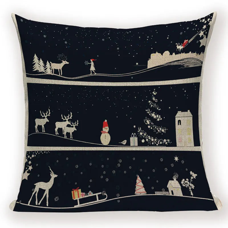 Axyaa Christmas Bed Linen Pillowcase Set for Home Decor and Gifts