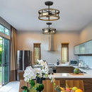 Axyaa Round Iron Ceiling Lamp for Home Decor