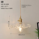 Axyaa Nordic Style Copper Pendant Light with Glass Shade - Modern Hanging Lamp